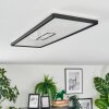 Simonstorp Plafonnier, Panel LED Noir, Blanc, 1 lumière