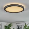 Xarel Plafonnier, Panel LED Noir, 1 lumière