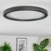 Xarel Plafonnier, Panel LED Noir, 1 lumière