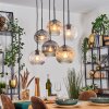 Ripoll Suspension, Boule lumineuse, Suspension Ambre, Clair, Fumé, 6 lumières