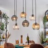 Ripoll Suspension, Boule lumineuse, Suspension Ambre, Clair, Fumé, 6 lumières