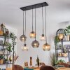 Ripoll Suspension, Boule lumineuse, Suspension Ambre, Clair, Fumé, 6 lumières