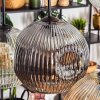 Ripoll Suspension, Boule lumineuse, Suspension Ambre, Clair, Fumé, 6 lumières