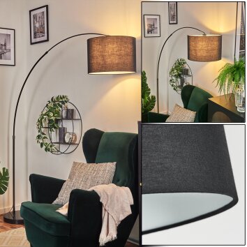 Bassagoda Lampadaire Chrome, Noir, 1 lumière Bassagoda Lampadaire Chrome, Noir, 1 lumière