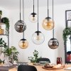 Gastor Suspension, Boule lumineuse, Suspension Ambre, Clair, Fumé, 6 lumières