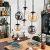 Gastor Suspension, Boule lumineuse, Suspension Ambre, Clair, Fumé, 6 lumières
