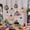 Gastor Suspension, Boule lumineuse, Suspension Ambre, Clair, Fumé, 8 lumières