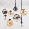 Gastor Suspension, Boule lumineuse, Suspension Ambre, Clair, Fumé, 8 lumières