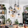 Gastor Suspension, Boule lumineuse, Suspension Ambre, Clair, Fumé, 8 lumières
