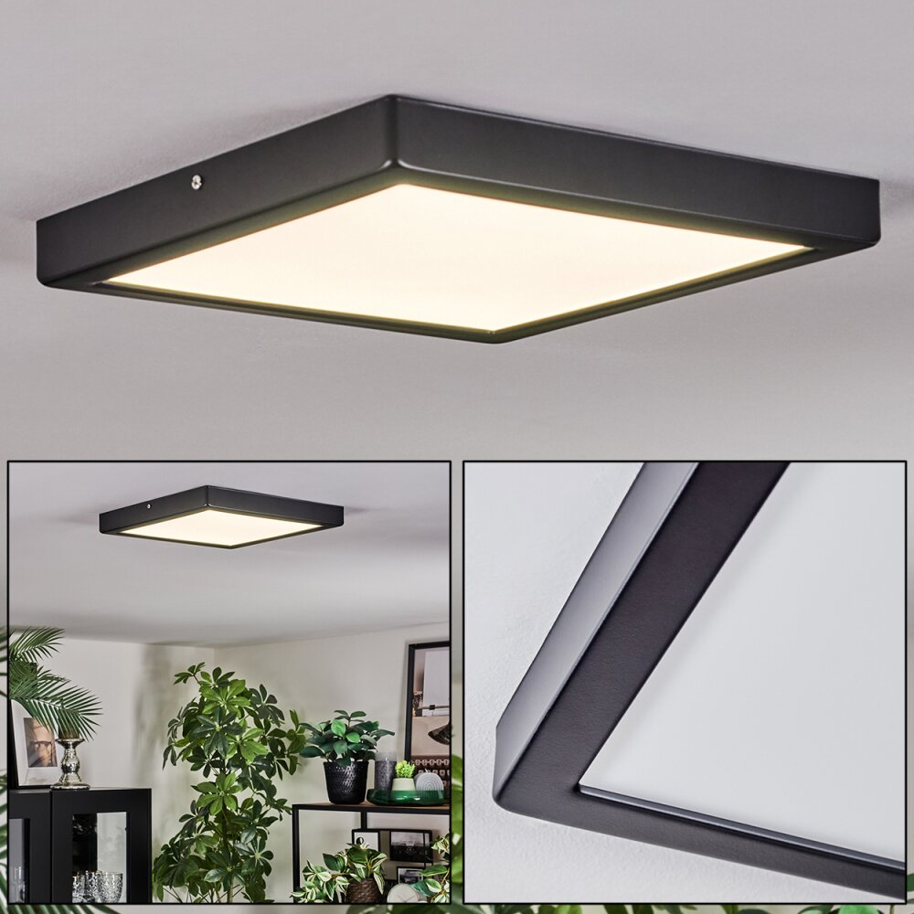 Isela Plafonnier, Panel LED Noir, 1 lumière main product photo