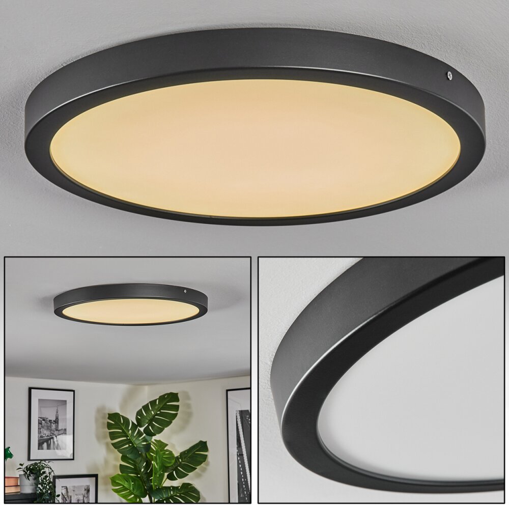 Isela Plafonnier, Panel LED Noir, 1 lumière main product photo