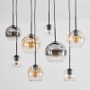 Koyoto Suspension, Boule lumineuse, Suspension Ambre, Clair, Fumé, 8 lumières