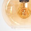 Koyoto Suspension, Boule lumineuse, Suspension Ambre, Chrome, Clair, Fumé, 6 lumières