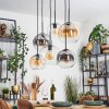 Koyoto Suspension, Boule lumineuse, Suspension Ambre, Clair, Fumé, 6 lumières