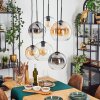 Koyoto Suspension, Boule lumineuse, Suspension Ambre, Clair, Fumé, 6 lumières