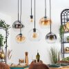 Koyoto Suspension, Boule lumineuse, Suspension Ambre, Clair, Fumé, 6 lumières