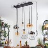 Koyoto Suspension, Boule lumineuse, Suspension Ambre, Clair, Fumé, 6 lumières