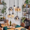 Koyoto Suspension, Boule lumineuse, Suspension Ambre, Clair, Fumé, 6 lumières