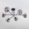 Ripoll Plafonnier, Boule lumineuse Chrome, Clair, Fumé, 6 lumières