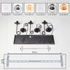 Gastor Suspension, Boule lumineuse, Suspension Ambre, Chrome, Clair, Fumé, 6 lumières