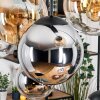 Gastor Suspension, Boule lumineuse, Suspension Ambre, Chrome, Clair, Fumé, 8 lumières