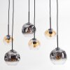 Ripoll Suspension, Boule lumineuse, Suspension Ambre, Clair, Fumé, 6 lumières
