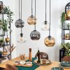 Ripoll Suspension, Boule lumineuse, Suspension Ambre, Clair, Fumé, 6 lumières