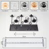 Gastor Suspension, Boule lumineuse, Suspension Ambre, Chrome, Clair, Fumé, 6 lumières