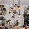 Gastor Suspension, Boule lumineuse, Suspension Ambre, Clair, Fumé, 8 lumières