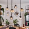 Gastor Suspension, Boule lumineuse, Suspension Ambre, Clair, Fumé, 8 lumières