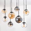 Gastor Suspension, Boule lumineuse, Suspension Ambre, Clair, Fumé, 8 lumières