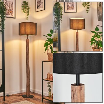 Soungou Lampadaire Écru, Noir, 1 lumière