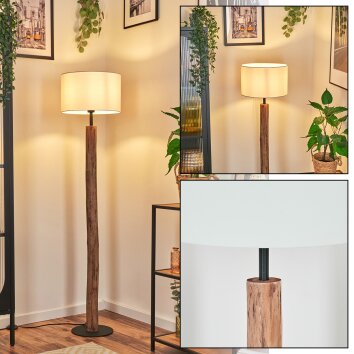 Bassagoda Lampadaire Écru, Noir, 1 lumière