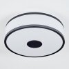 Elran Plafonnier LED Noir, Blanc, 1 lumière