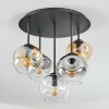 Ripoll Plafonnier, Boule lumineuse Ambre, Clair, Fumé, 5 lumières