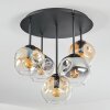 Ripoll Plafonnier, Boule lumineuse Ambre, Clair, Fumé, 5 lumières