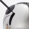 Koyoto Suspension, Boule lumineuse, Suspension Ambre, Chrome, Clair, Fumé, 8 lumières