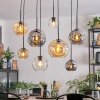 Ripoll Suspension, Boule lumineuse, Suspension Ambre, Clair, Fumé, 8 lumières