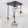 Koyoto Plafonnier, Boule lumineuse Ambre, Clair, Fumé, 5 lumières Koyoto Plafonnier, Boule lumineuse Ambre, Clair, Fumé, 5 lumières