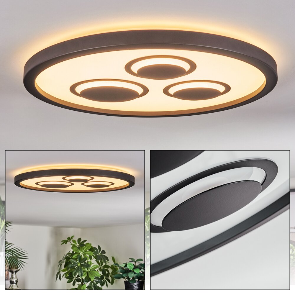 Ilyan Plafonnier, Panel LED Noir, 1 lumière main product photo