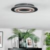 Lidor Plafonnier LED Noir, 1 lumière