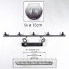 Koyoto Suspension, Boule lumineuse, Suspension Clair, Fumé, 5 lumières