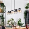 Koyoto Suspension, Boule lumineuse, Suspension Ambre, Clair, Fumé, 5 lumières