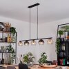 Koyoto Suspension, Boule lumineuse, Suspension Ambre, Clair, Fumé, 5 lumières