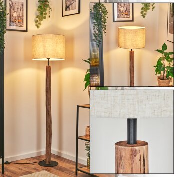 Bassagoda Lampadaire Écru, Noir, 1 lumière