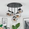 Ripoll Plafonnier, Boule lumineuse Chrome, Clair, Fumé, 5 lumières