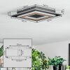 Lidor Plafonnier LED Noir, 1 lumière