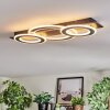 Lidor Plafonnier LED Chrome, Noir, 1 lumière