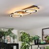 Lidor Plafonnier LED Chrome, Noir, 1 lumière