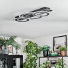 Lidor Plafonnier LED Chrome, Noir, 1 lumière